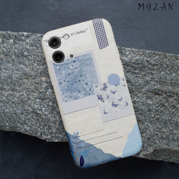 RC329 - Blue Aesthetic Butterfly Mobile Case