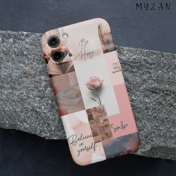 RC334 - Be Happy - Aesthetic Floral Mobile Case