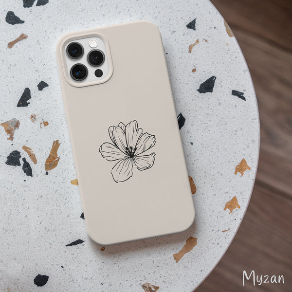 RC377 - Beige Floral Mobile Case