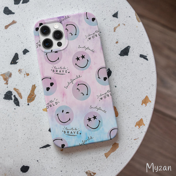 RC436 - Be Brave Smiley - Aesthetic Mobile Case