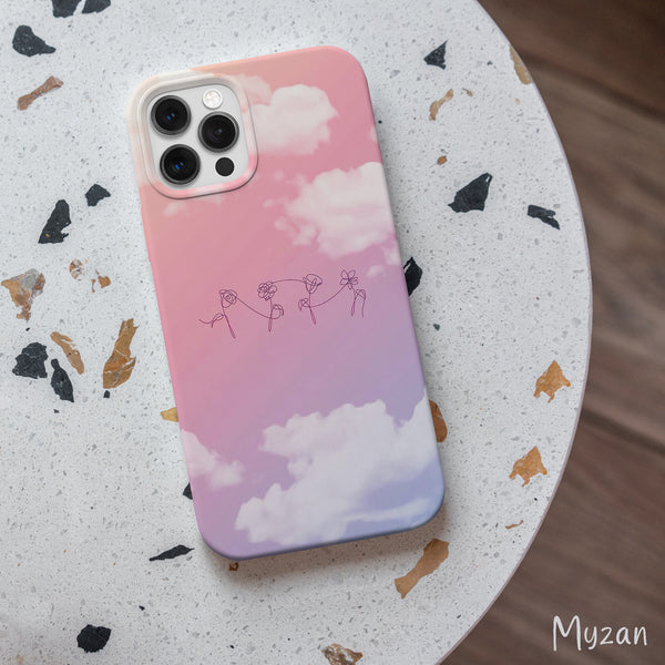 RC437 - Cloudy Floral - Aesthetic Mobile Case