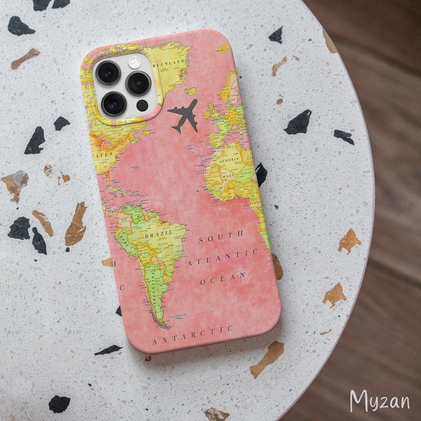 RC457 - World Map - Travel Mobile Case