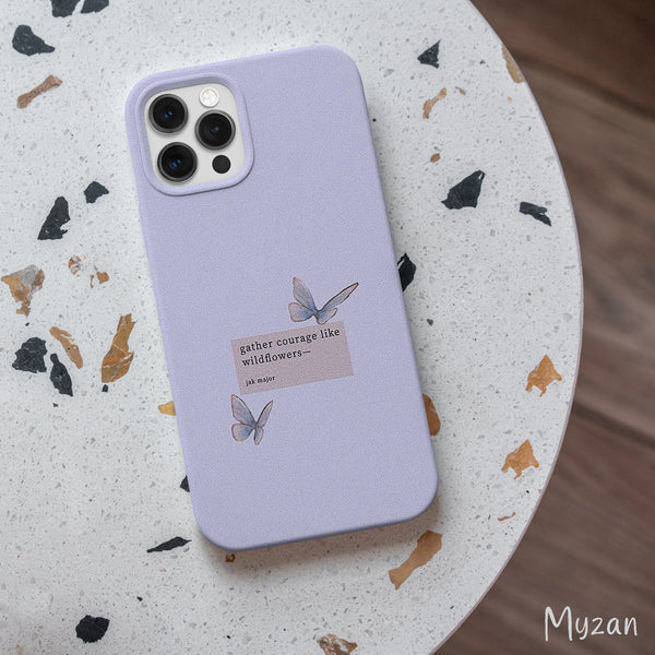 RC499 - Gather Courage Butterfly - Aesthetic Mobile Case