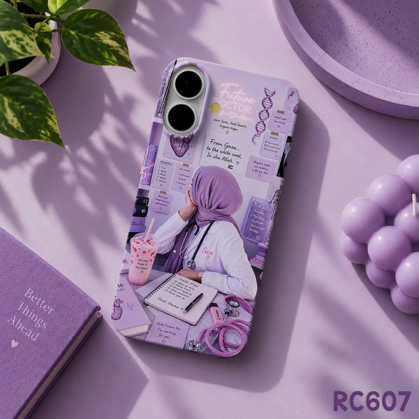 RC607 - Doctor Hijabi Girl Collage - Aesthetic Phone Case