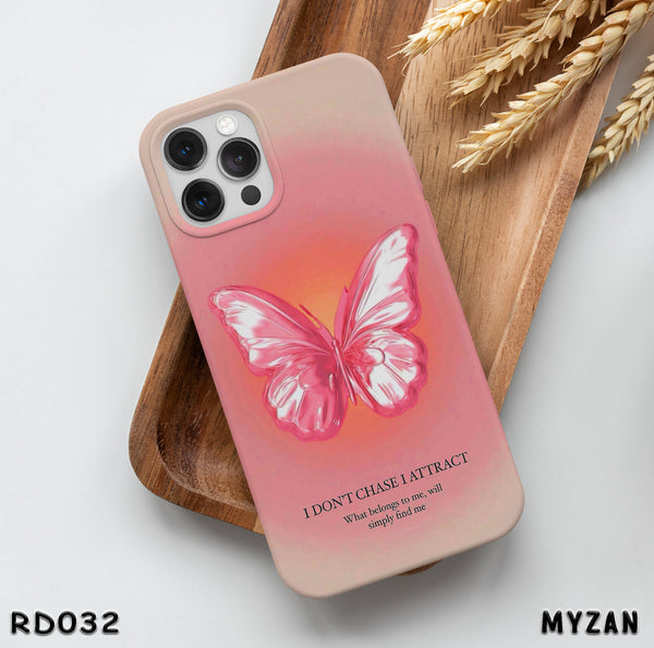 RD032 - Pink Butterfly - Aesthetic Mobile Case