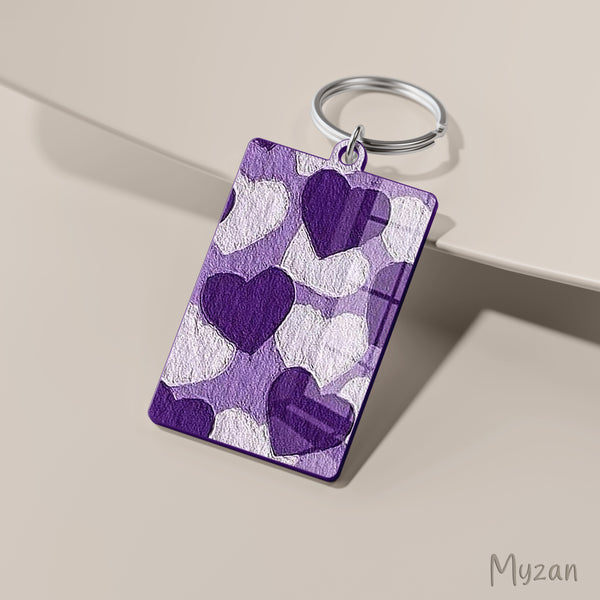 RK023 - Purple Heart Keychain